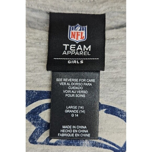 Seattle Seahawks NFL Lightweight Pullover Hoodie Gray Logo Girls Size L Large - Picture 8 of 8